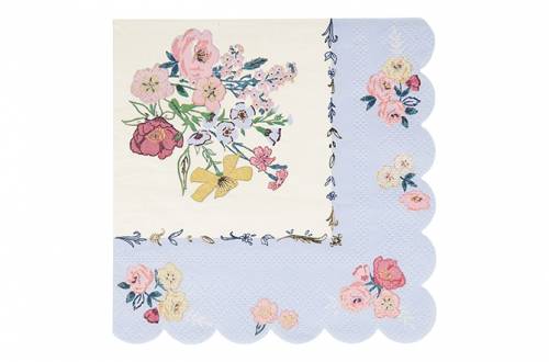 Serviettes anniversaire jardin anglais