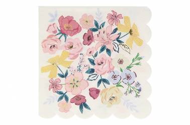 Serviettes de table fleurs