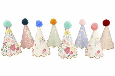 8 Chapeaux de fête fleur jardin anglais