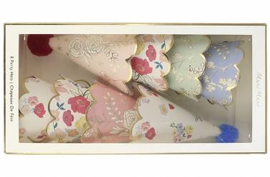 8 Chapeaux de fête fleur jardin anglais