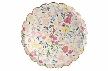 Assiettes anniversaire Jardin anglais