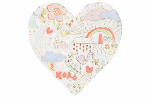 serviettes coeurs girly - amour