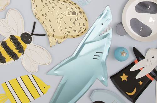 assiette Requin pour anniversaire mer