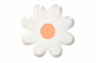 assiettes marguerite blanche