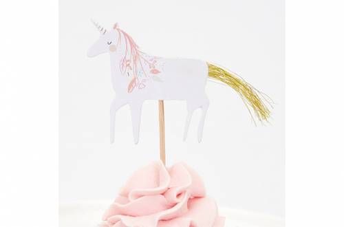 Kit de 24 caissettes Cupcakes et Décorations papier - Licorne