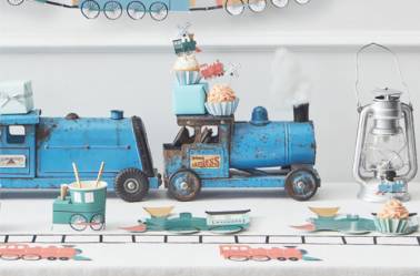 decoration train et gare