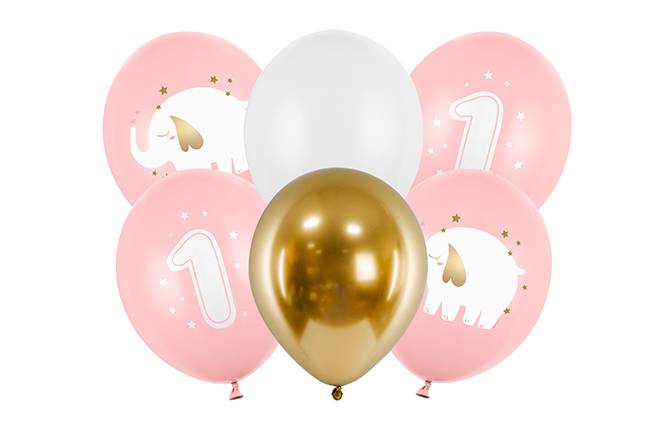 Assortiment De Ballons Anniversaire 1 An Pour Bebe Fille