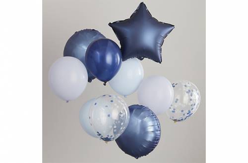 Grappe de ballons bleu