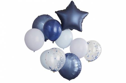 ensemble de ballons bleu