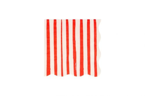 Serviette Rayé Rouge écologique
