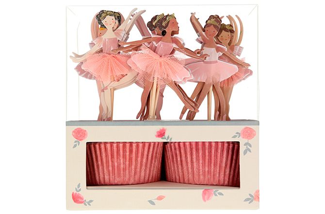 Cupcake et toppers anniversaire danseuse de ballet et ballerines