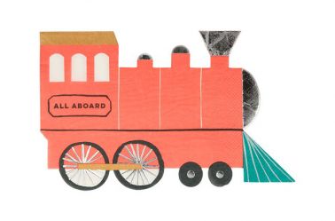 Serviettes train locomotive