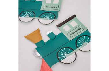 assiette train anniversaire