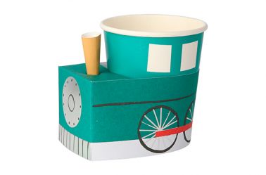 gobelet train turquoise