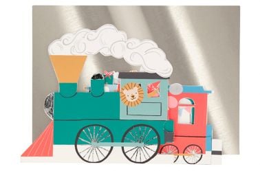 décoration en papier anniversaire train