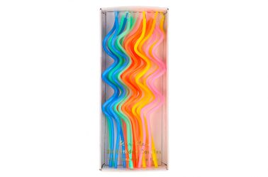 Bougies tourbillonnantes multicolores