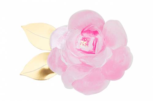Assiette fleur rose pastel