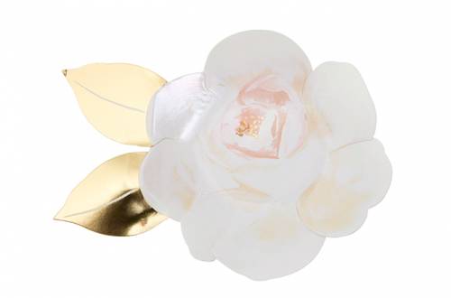 Assiette fleur blanche