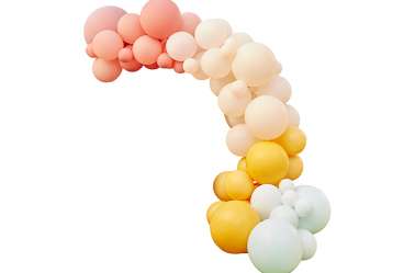Arche de ballons multicolore pastel