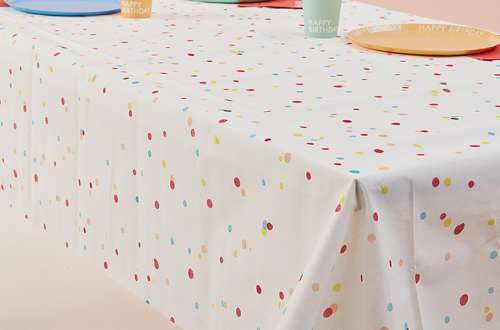 Nappe multicolore en papier imprimé