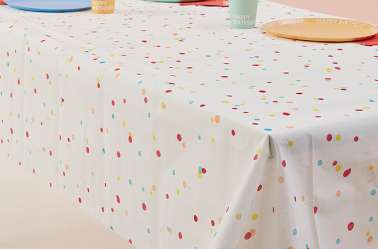 Nappe multicolore en papier imprimé