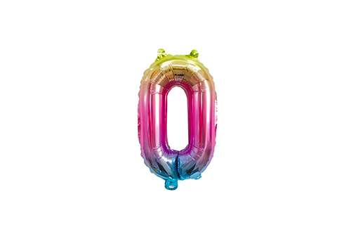 10 ballons multicolores Chiffre 1, ballons pour anniversaires