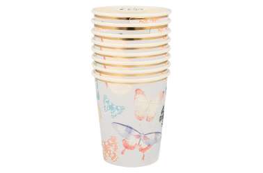 Gobelets papillons en papier