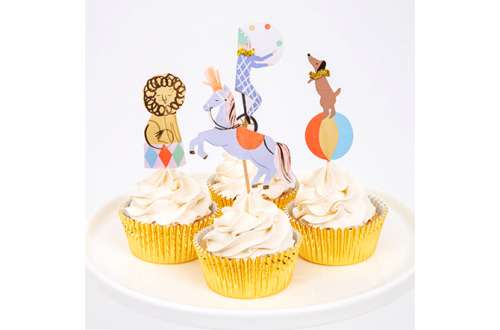 Gâteau Cupcake Toppers, Cirque Cupcake Topper, Cirque Cake Topper, Cake  Toppers Picks, Décoration de Gâteau Cirque, Enfant Fête d'Anniversaire  Cupcake