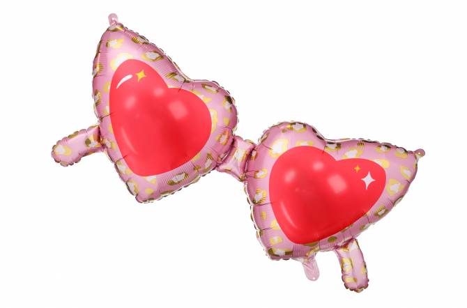 Ballon lunettes coeur pour Saint Valentin