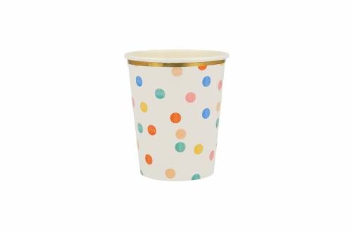 Gobelets anniversaire motifs pois