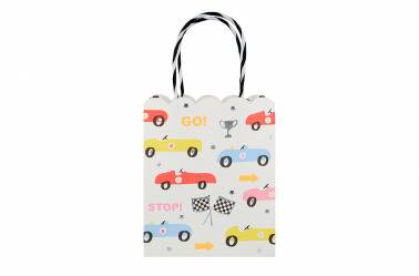 8 Sacs cadeaux voiture de course