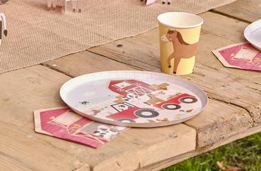 Assiettes de fête a la ferme