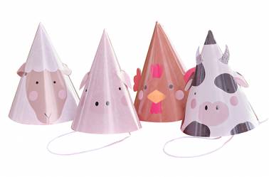 Chapeaux de fête animaux de la ferme