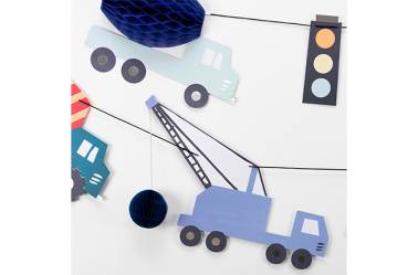 Guirlande anniversaire camion et Construction