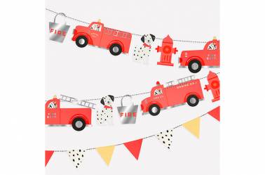 Guirlande anniversaire camion de pompier