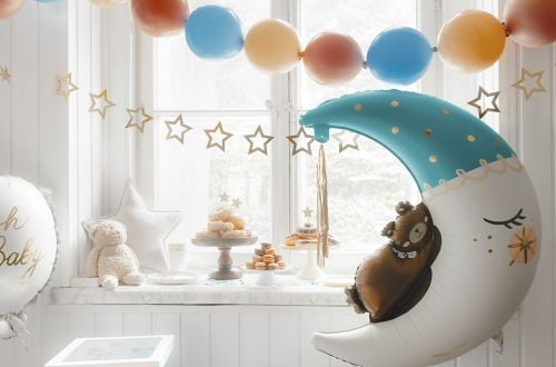 Ballon en Aluminium Ours babyshower garçon