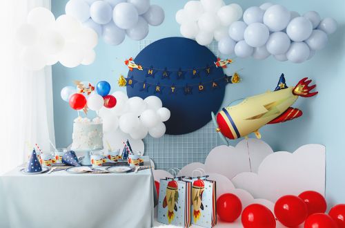 Bouquet Ballons Avion pour anniversaire