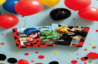 Lot de 20 Serviettes en Papier Ladybug™ – Thème Paris – 33 x 33 cm