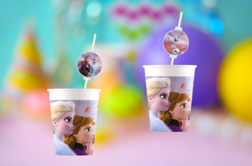4 pailles mi daillons en carton la reine des neiges 2