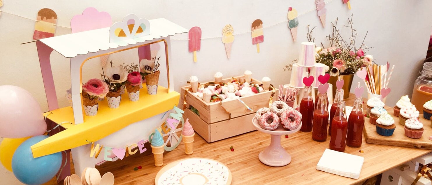 Une ice cream party pour un anniversaire gourmand et coloré !