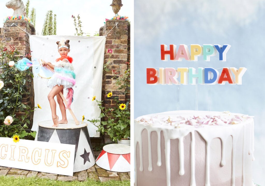 Bougies anniversaire multicolores pour un anniversaire cirque