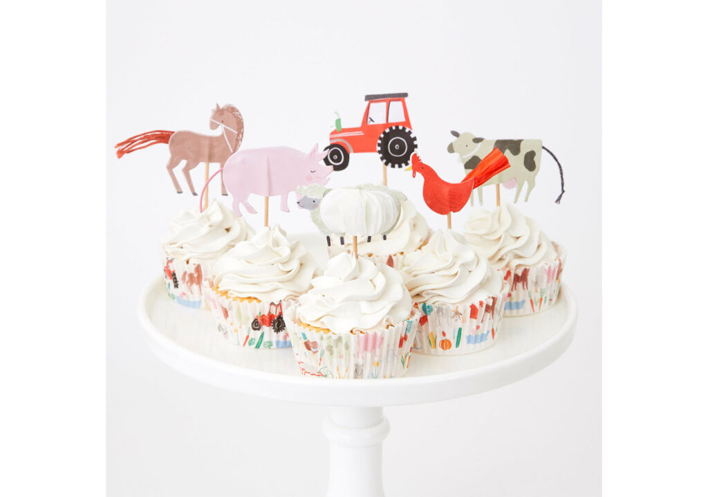 Cupcakes sur le thème des Animaux de la ferme