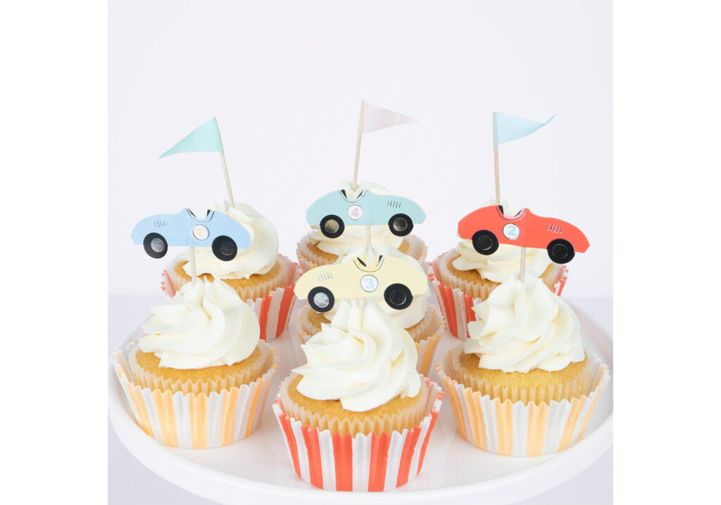 Cupcakes sur le thème des Voiture et de la Course automobile