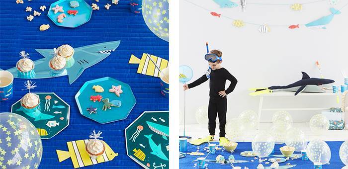 Anniversaire sur le thème des animaux marins | Décoration Mer et océan