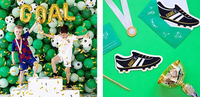 Décoration sur le thème football pour anniversaire foot