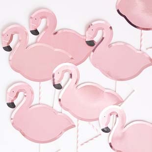 Anniversaire Flamants roses